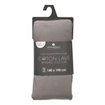 ATMOSPHERA Drap Housse bonnet 27 cm 100% Coton lavé. Coloris disponibles : Bleu, Blanc