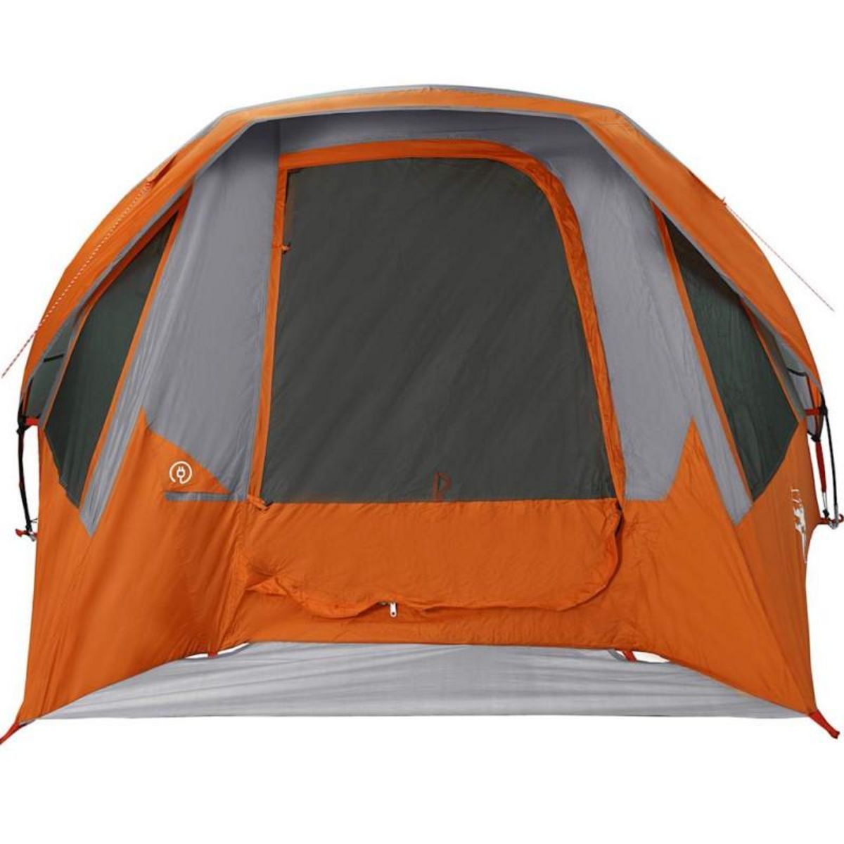 VIDAXL Tente de cabine familiale 6 personnes gris orange imperméable