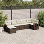 Voir la diapositive 1 : VIDAXL Salon de jardin avec coussins 7 pcs marron resine tressee