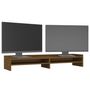 Voir la diapositive 4 : VIDAXL Support de moniteur Marron miel 100x24x16 cm Bois de pin solide