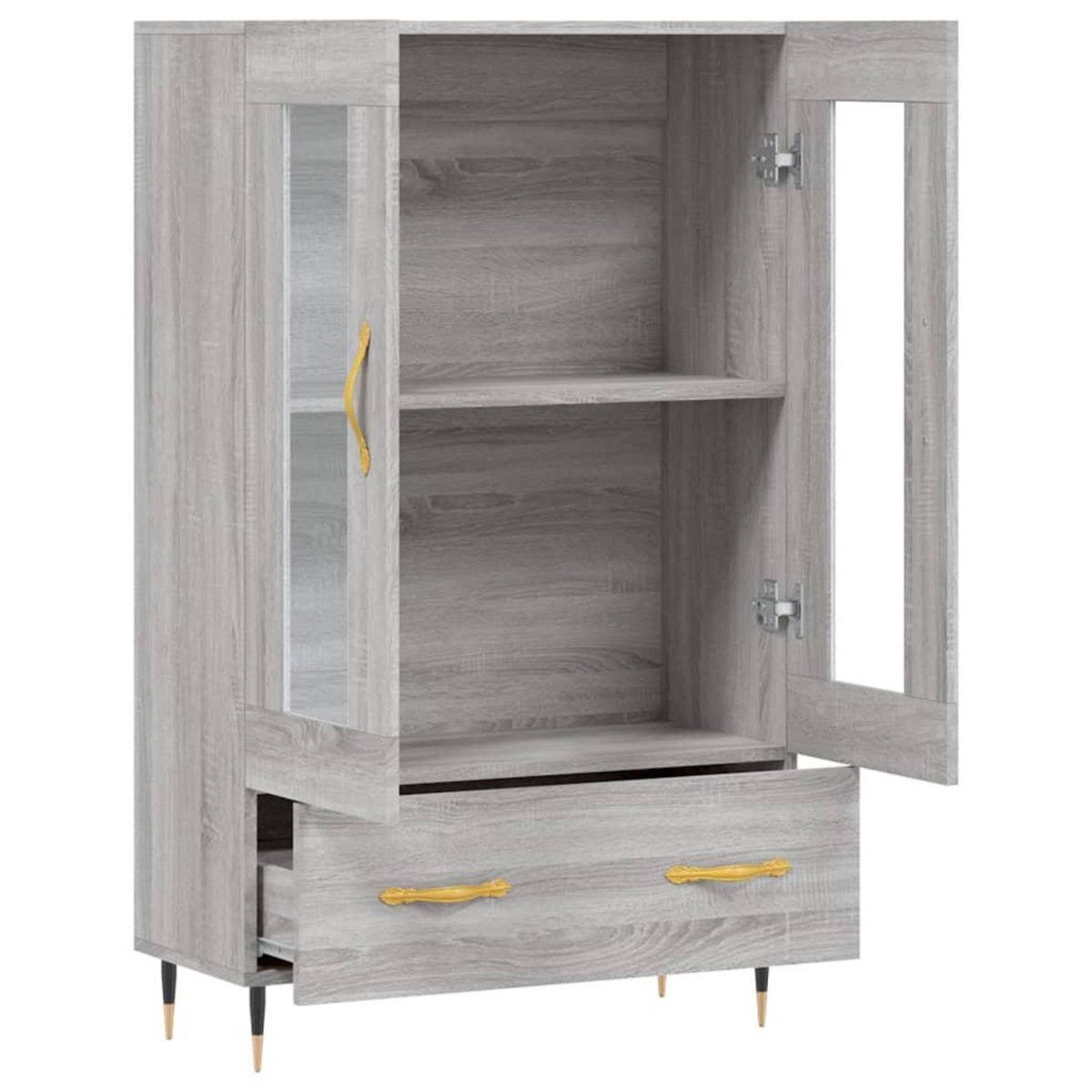 VIDAXL Buffet haut sonoma gris 69,5x31x115 cm bois d'ingenierie