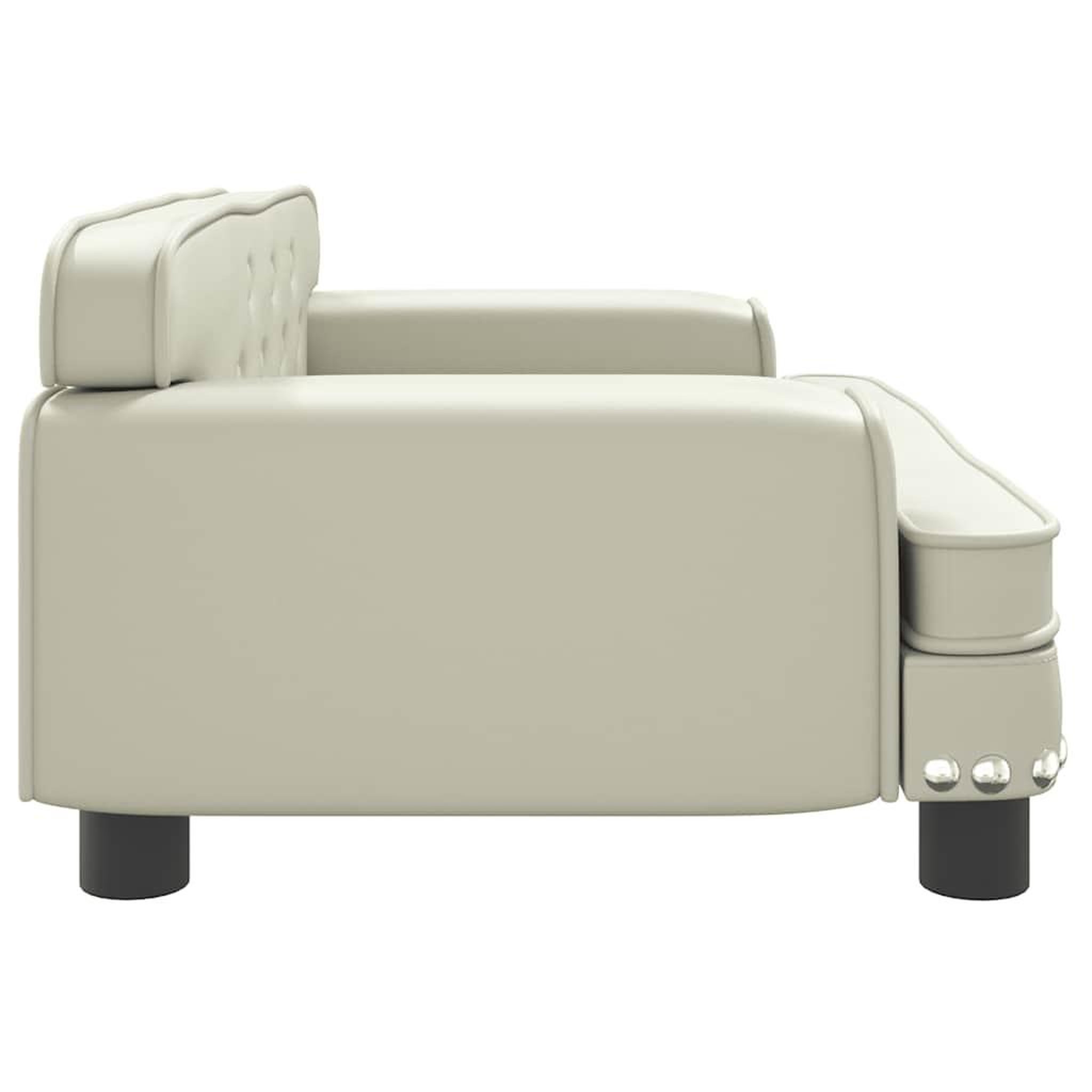 Voir la diapositive 4 : VIDAXL Lit pour chien creme 70x45x30 cm similicuir