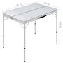 Voir la diapositive 6 : VIDAXL Table de camping pliable avec 2 bancs Aluminium Blanc