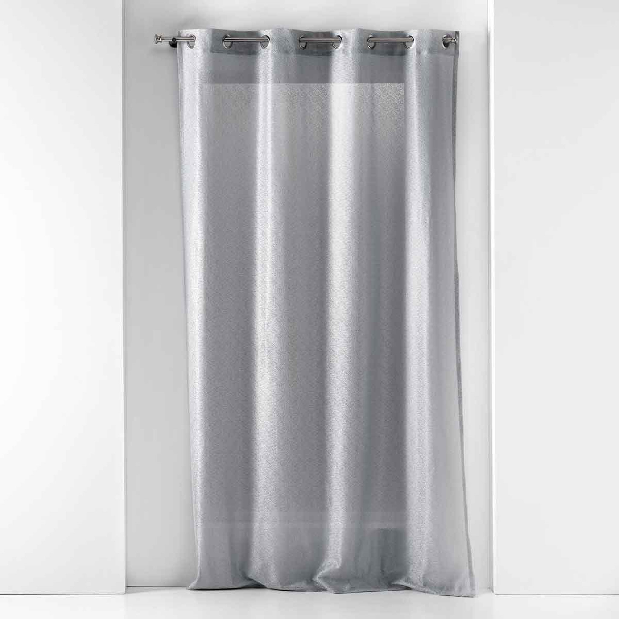 Douceur d'Intérieur Rideau voilage à œillets  castille  140x240cm gris