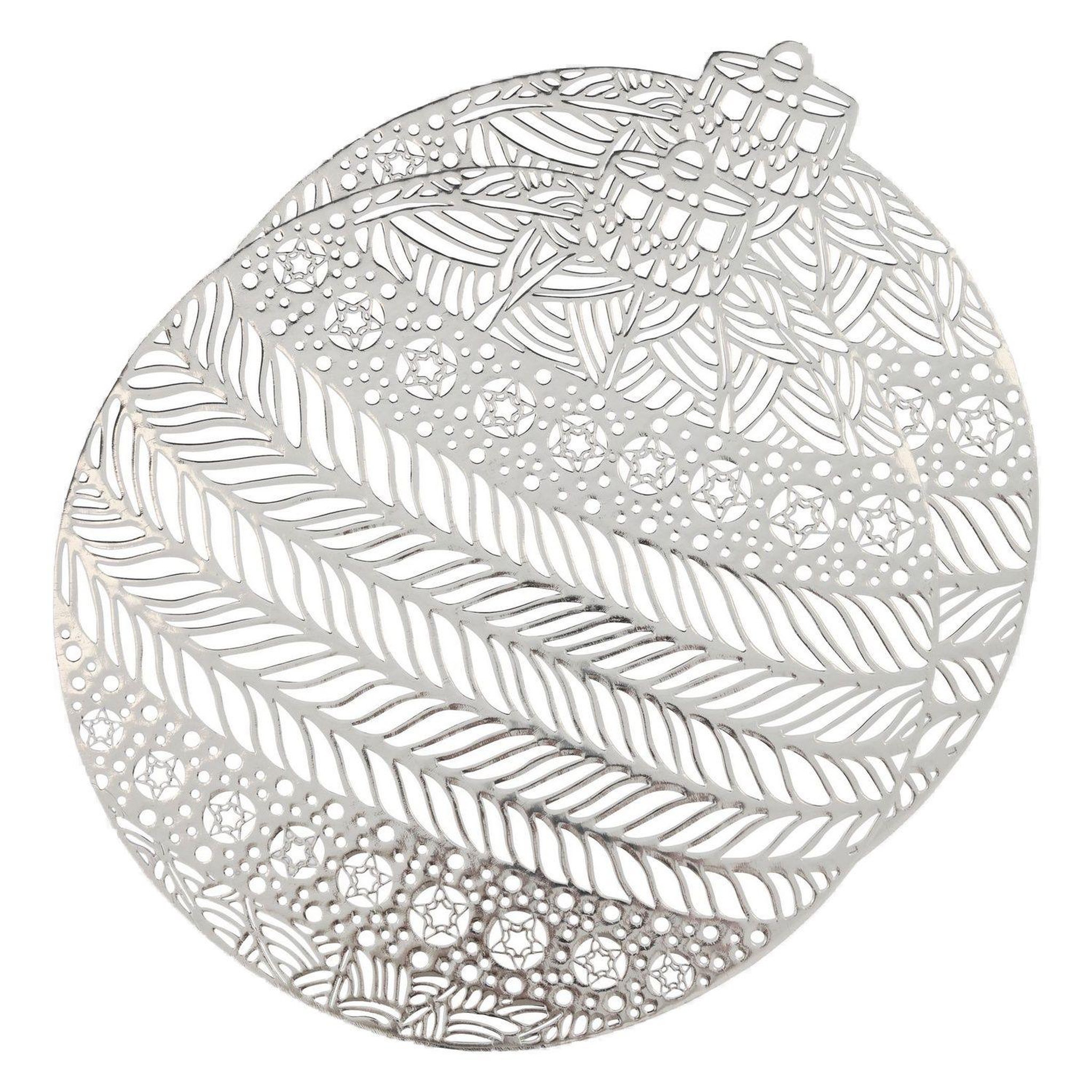 Voir la diapositive 1 : FEERIC LIGHT & CHRISTMAS Lot de 2 sets de table boule de Noël