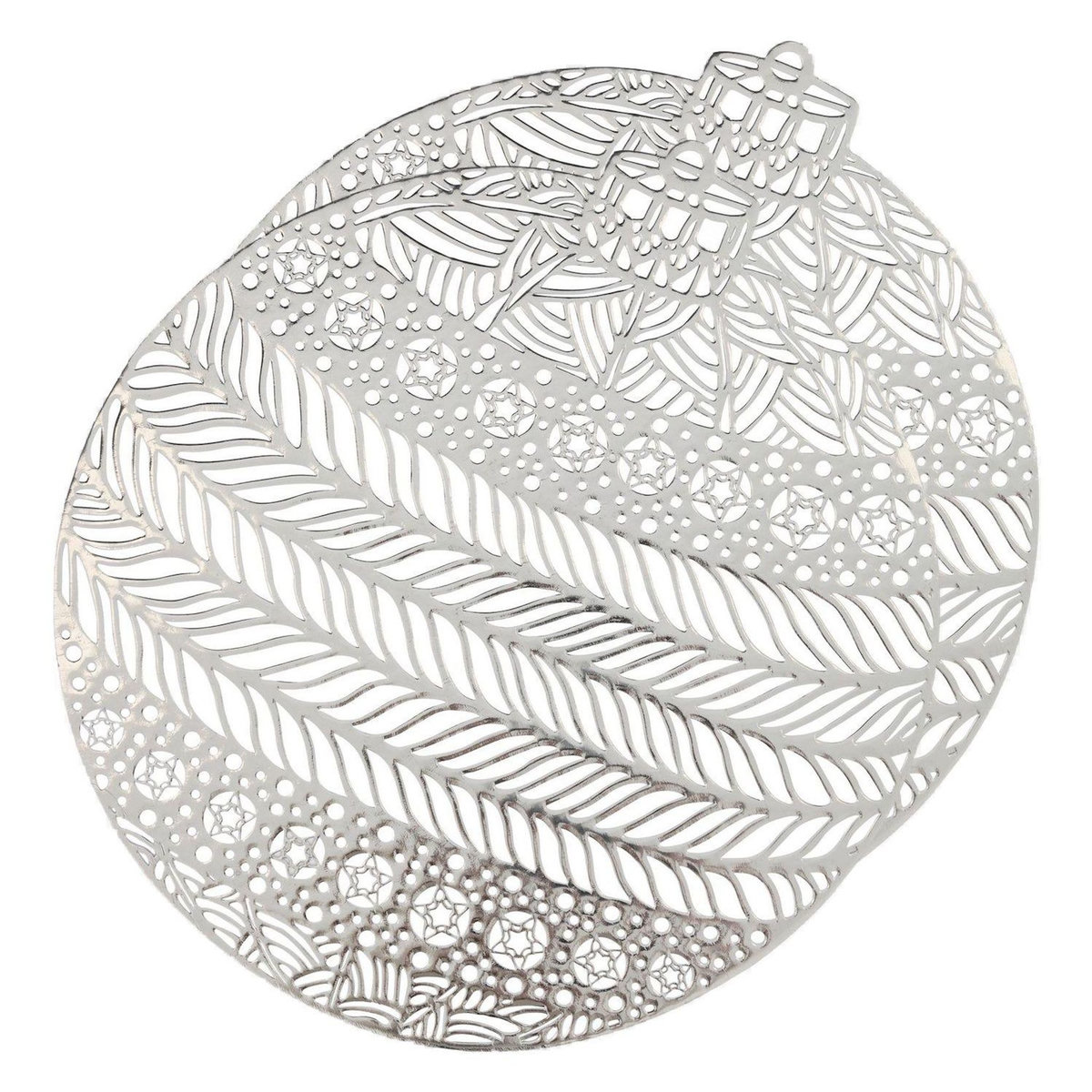 FEERIC LIGHT & CHRISTMAS Lot de 2 sets de table boule de Noël