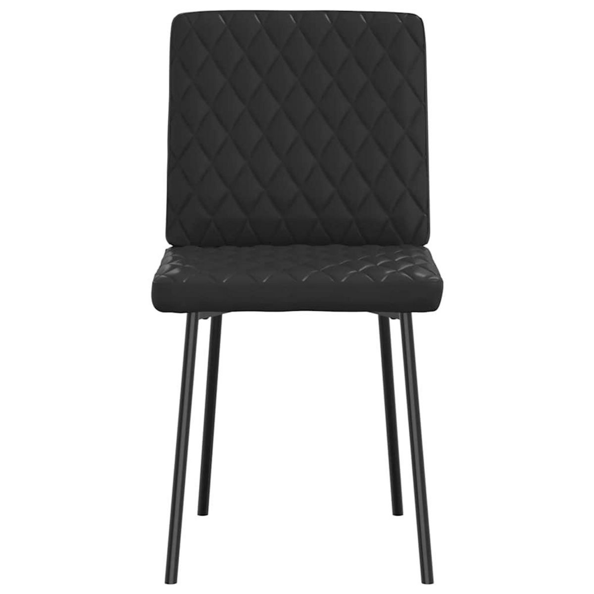 VIDAXL Chaises a manger lot de 6 noir similicuir