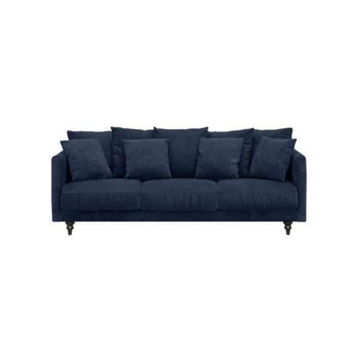 MARKET24 Canapé droit fixe 4 places - Tissu bleu - Classique - L 212 x P 93 cm - CONSTANCE