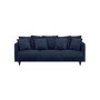 Voir la diapositive 1 : MARKET24 Canapé droit fixe 4 places - Tissu bleu - Classique - L 212 x P 93 cm - CONSTANCE