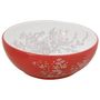 Voir la diapositive 3 : VIDAXL Vasque a poser blanc et rouge rond Φ41x14 cm ceramique