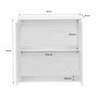Voir la diapositive 5 : SWEEEK Buffet. module de rangement noyer décor bois 2 portes L 70 x P 35 x H 70 cm - Kompo