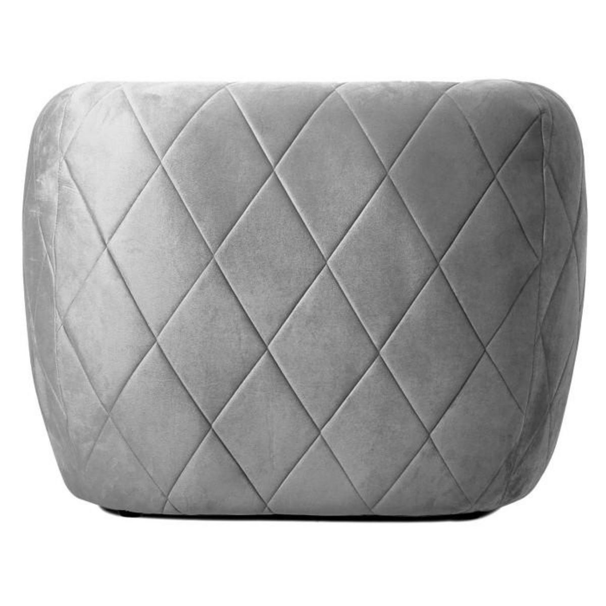 Paris Prix Fauteuil Matelassé en Velours  Darryl  90cm Gris