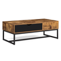 Voir la diapositive 4 : ID MARKET Table basse plateau relevable rectangulaire CHICAGO 1 tiroir design industriel