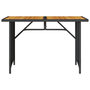 Voir la diapositive 4 : VIDAXL Table de jardin et dessus en bois noir 110x68x70 cm poly rotin