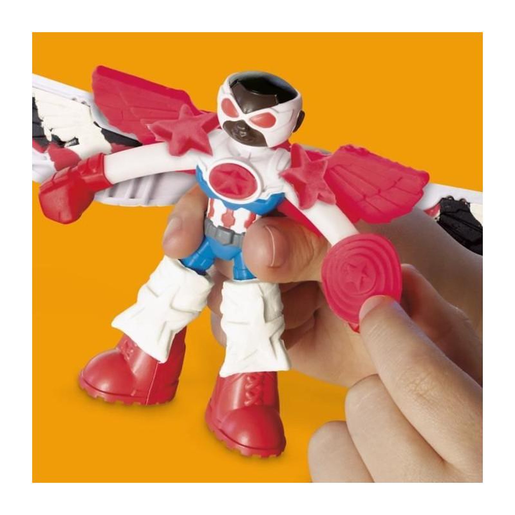 Voir la diapositive 5 : PLAYDOH Play-Doh Captain America, coffret Moto tranchante avec figurine flexible, 3 accessoires et pâte a modeler, des 4 ans, Marvel