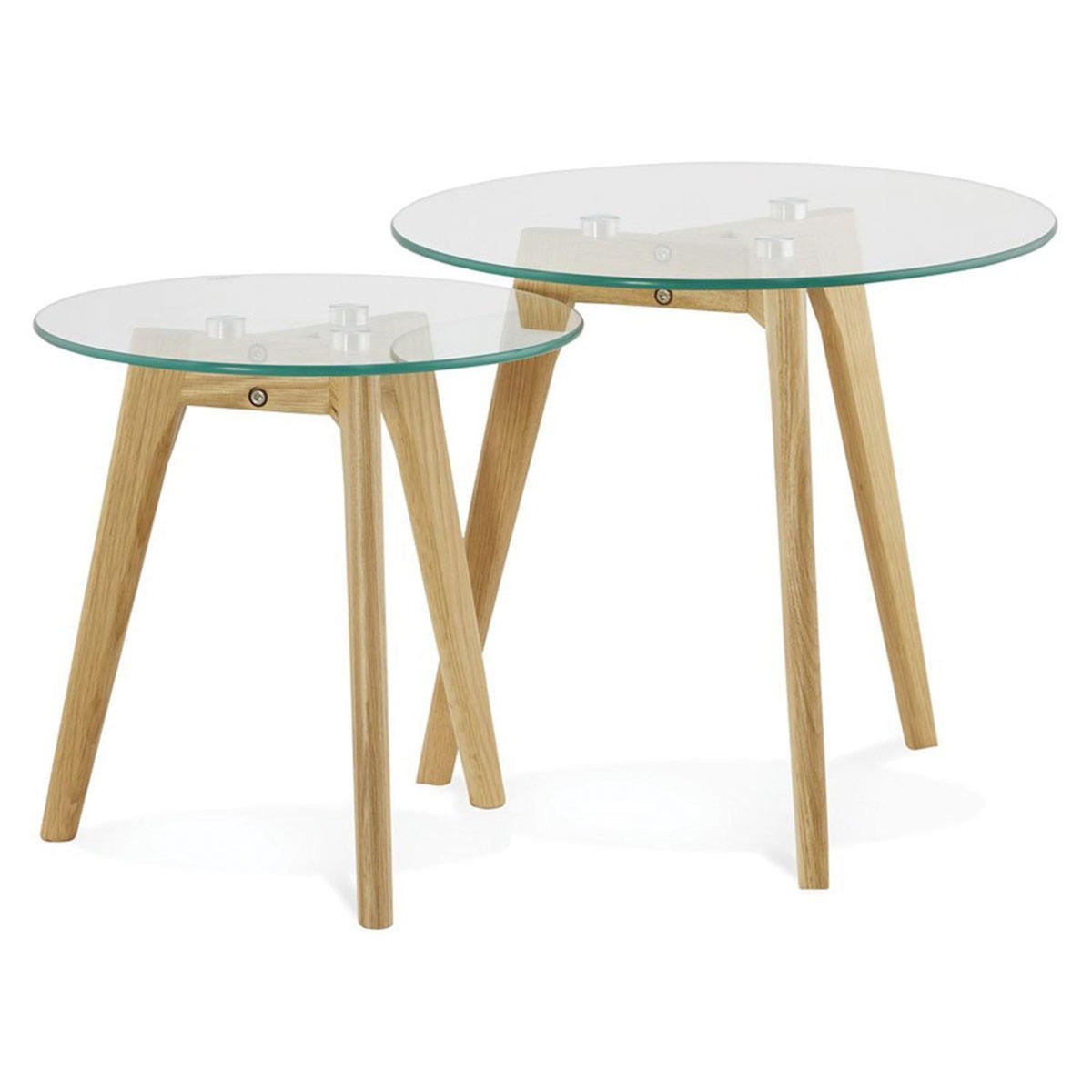 Paris Prix Lot de 2 Tables d'Appoint  Kastra  50cm Transparent