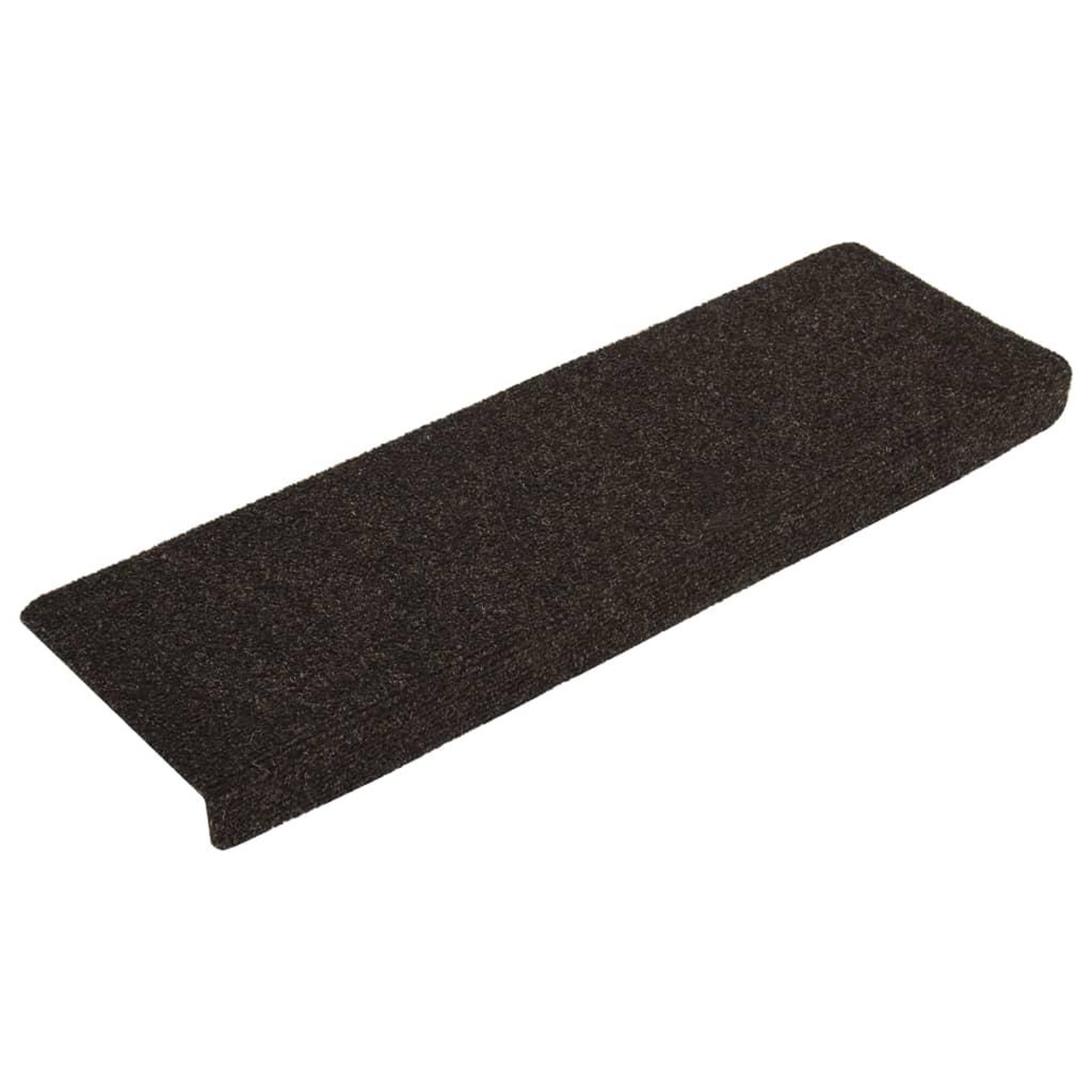 Voir la diapositive 2 : VIDAXL Tapis d'escalier 15 pcs Tissu aiguillete 65x21x4cm Marron fonce