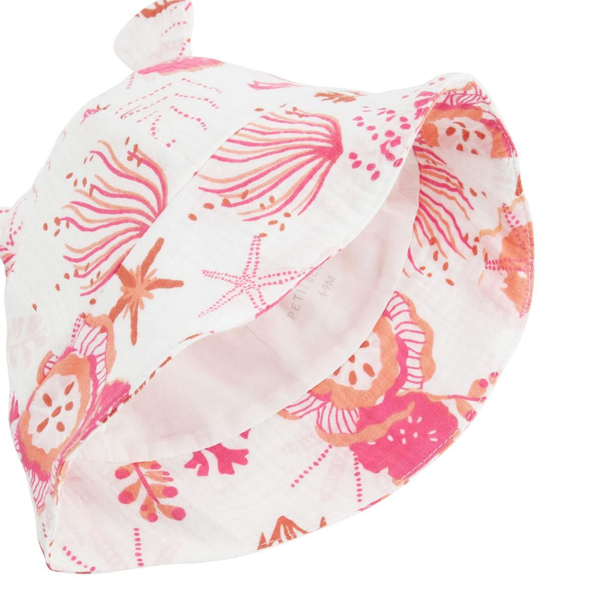 Petit Béguin Bob bébé en gaze de coton Bahamas