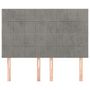Voir la diapositive 3 : VIDAXL Tetes de lit 4 pcs Gris clair 72x5x78/88 cm Velours