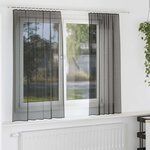 VIDAXL Rideaux en voile avec passants 2 pcs noir