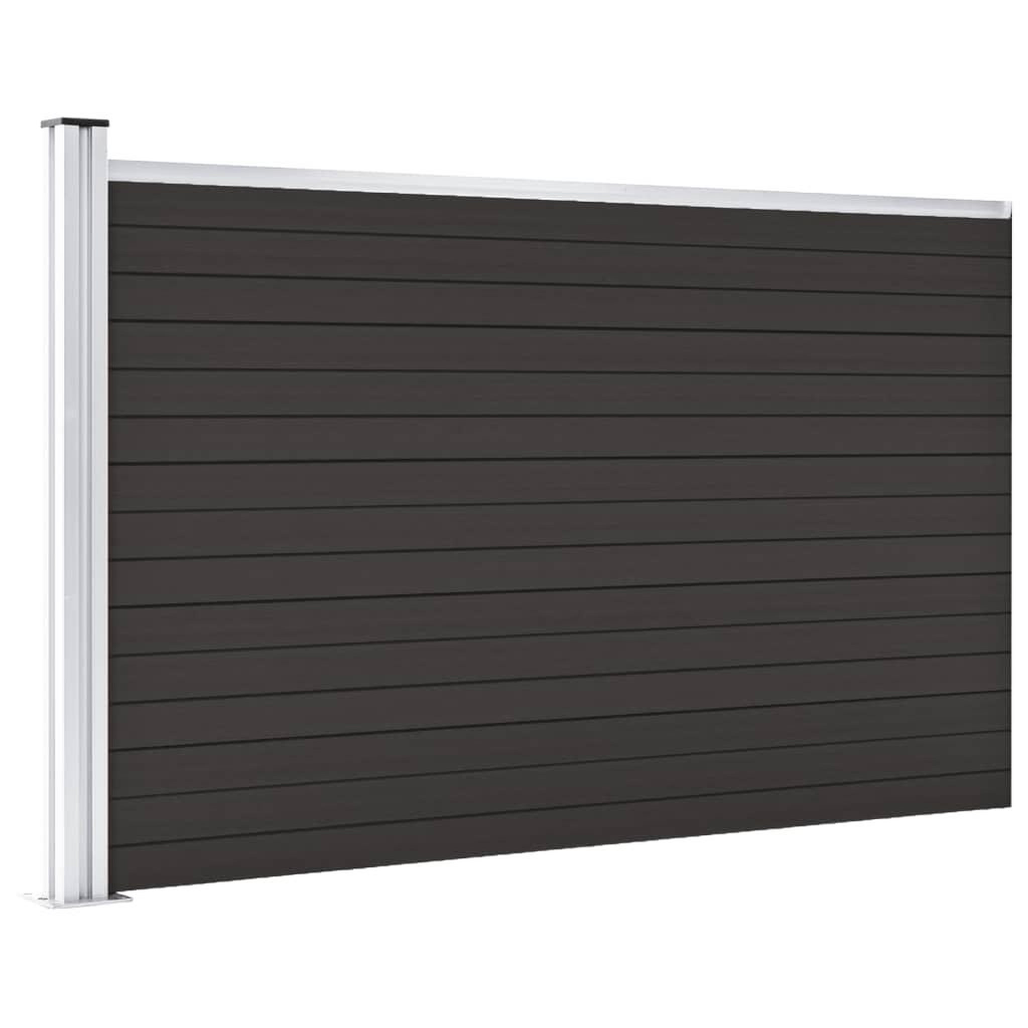 Voir la diapositive 3 : VIDAXL Panneau de cloture WPC 175x105 cm Noir