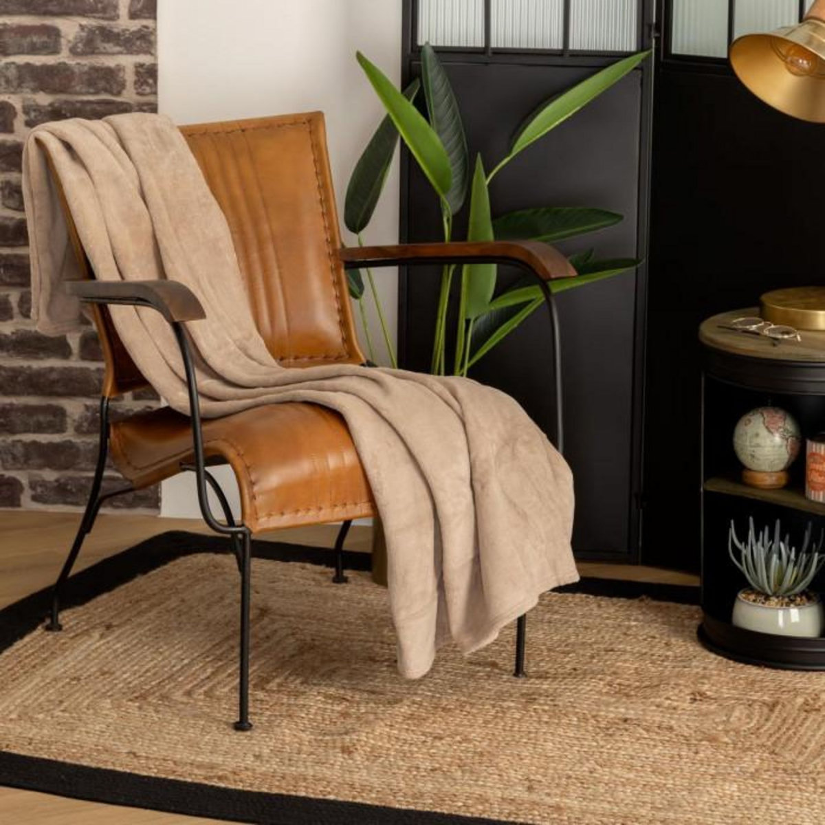 ATMOSPHERA Plaid Polaire  Microfibre  125x150cm Lin