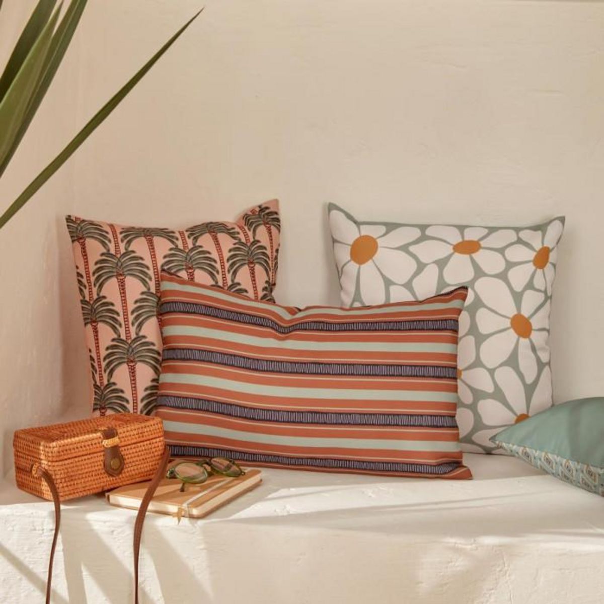 ATMOSPHERA Housse de Coussin Extérieur  Kays  30x50cm Cannelle