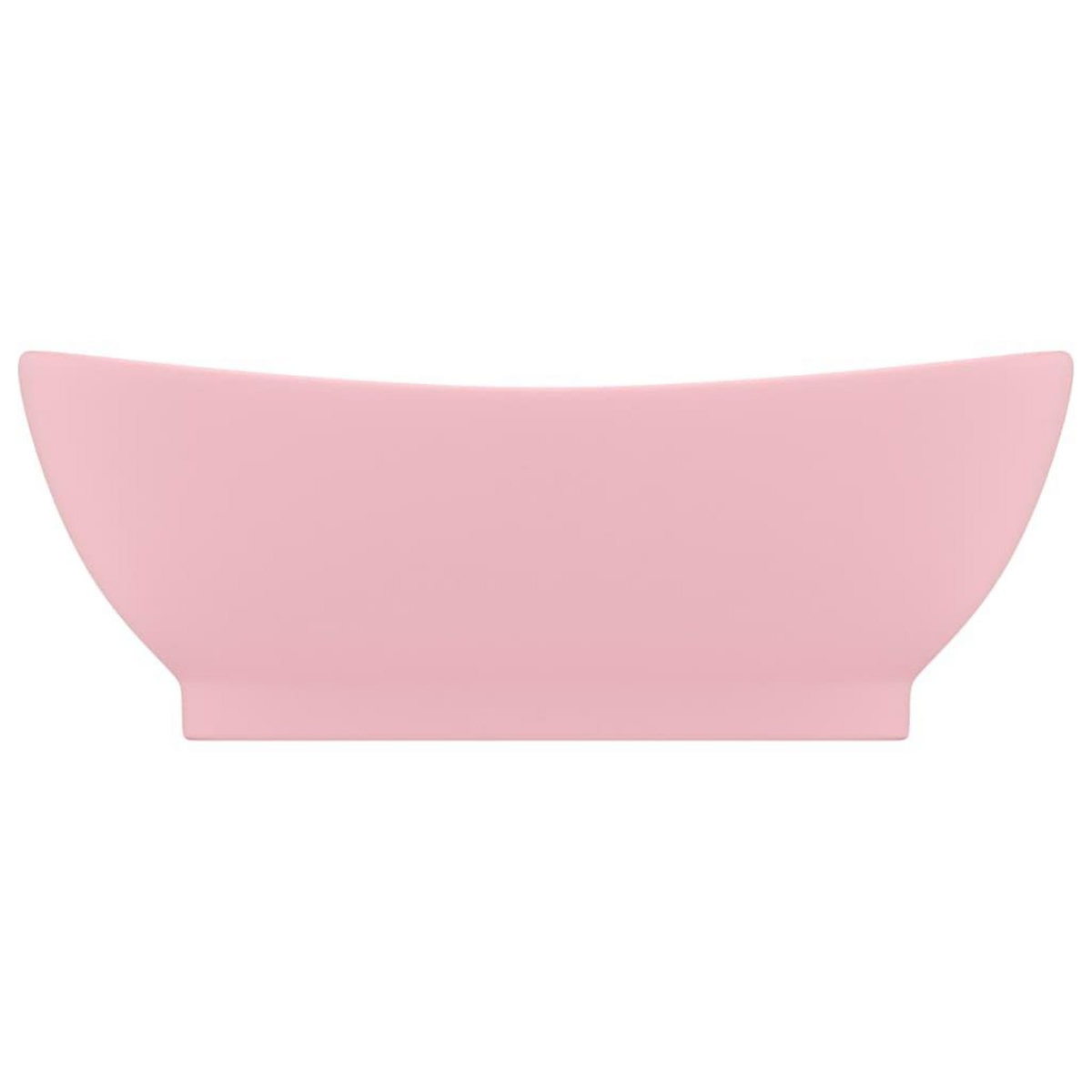 VIDAXL Lavabo ovale de luxe a trop-plein Rose mat 58,5x39 cm Ceramique