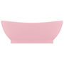 Voir la diapositive 3 : VIDAXL Lavabo ovale de luxe a trop-plein Rose mat 58,5x39 cm Ceramique
