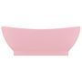 Voir la diapositive 3 : VIDAXL Lavabo ovale de luxe a trop-plein Rose mat 58,5x39 cm Ceramique