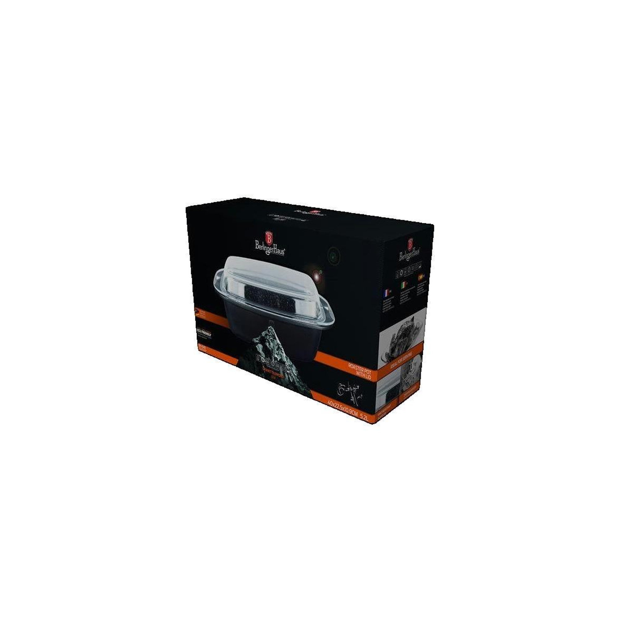 Voir la diapositive 2 : BERLINGER HAUS Faitout Berlinger-Haus Granit Diamond 5,2 litres noir