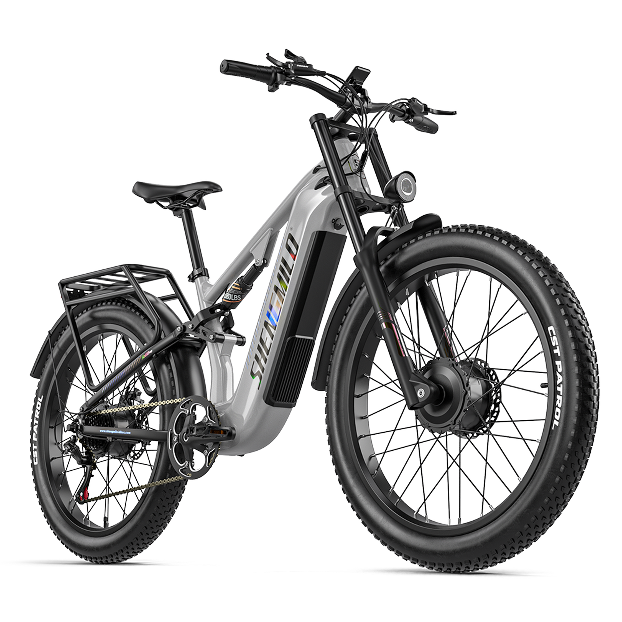 Voir la diapositive 3 : SHENGMILO Vélo électrique tout-terrain shengmilo s600pro , double moteur, 48v 25ah, gris