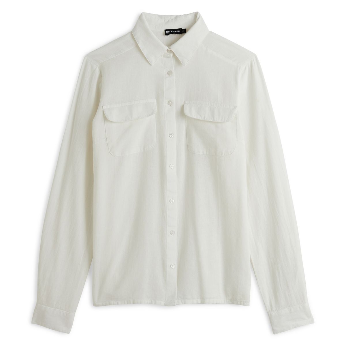 INEXTENSO Chemise écrue unie femme