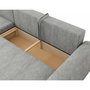 Voir la diapositive 4 : BEST MOBILIER Rosalie - canapé d'angle réversible 4 places convertible avec coffre en tissu bouclette