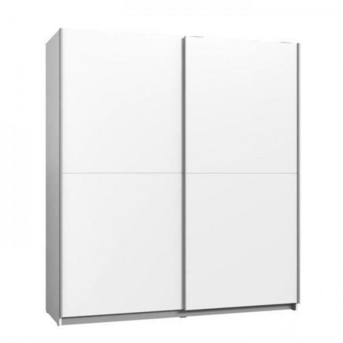 MARKET24 Armoire 2 portes coulissantes - Panneaux de particules - Blanc - L 170,3 x P 61,2 x H 190,5 cm - ULOS