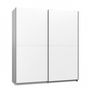 Voir la diapositive 3 : MARKET24 Armoire 2 portes coulissantes - Panneaux de particules - Blanc - L 170,3 x P 61,2 x H 190,5 cm - ULOS