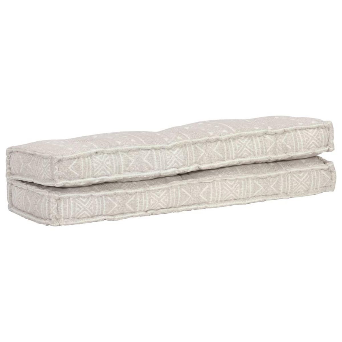 VIDAXL Coussin de canape palette Marron clair Tissu Patchwork