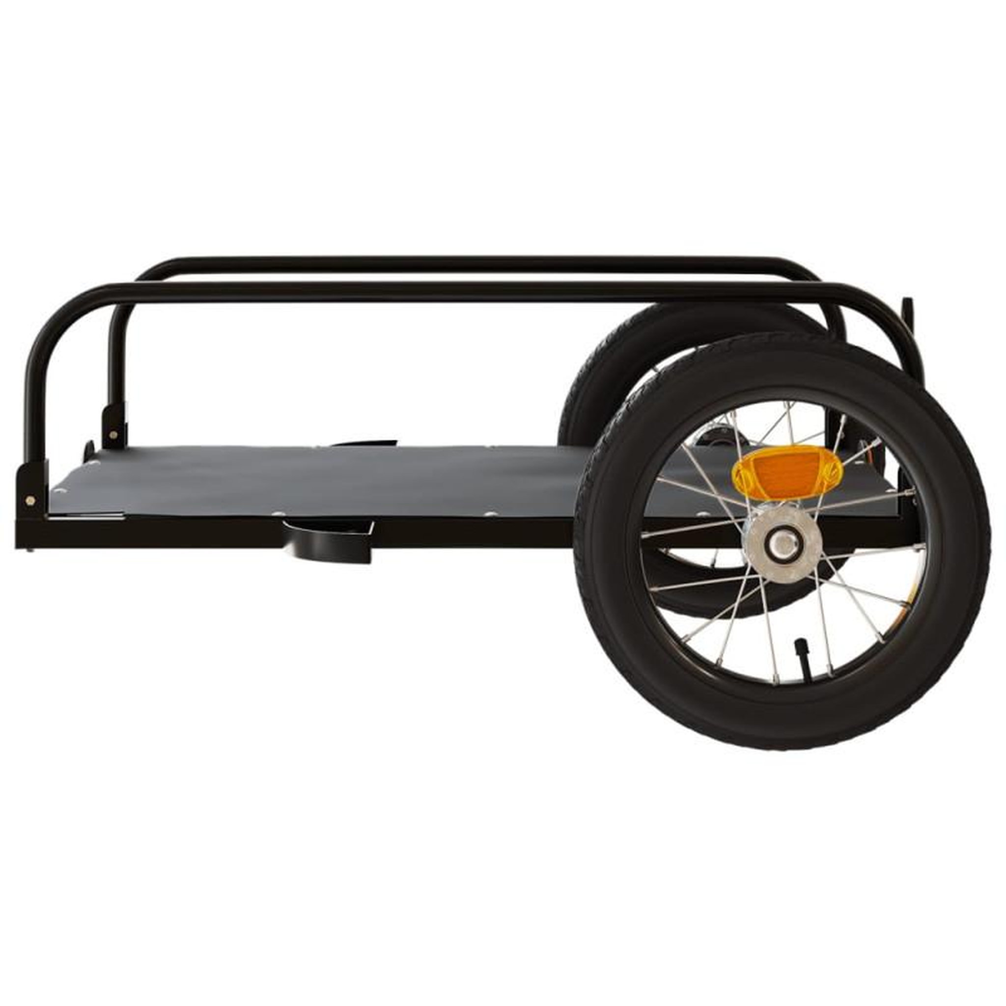 Voir la diapositive 6 : VIDAXL Remorque de vélo noir 122x53x31 cm fer