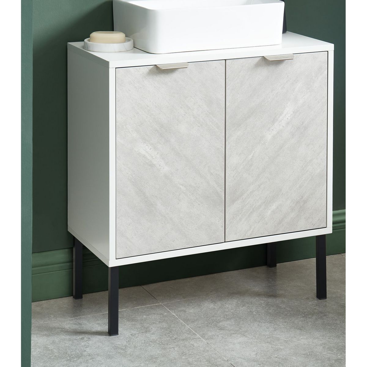 Meuble  de salle de bain sous-vasque 2 portes L60cm ALBUFEIRA