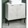 Voir la diapositive 5 : Meuble  de salle de bain sous-vasque 2 portes L60cm ALBUFEIRA