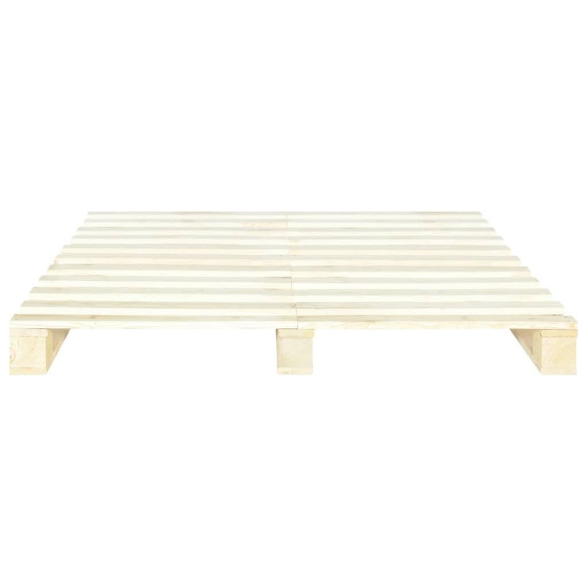 VIDAXL Cadre de lit de palette sans matelas 160x200 cm bois massif pin