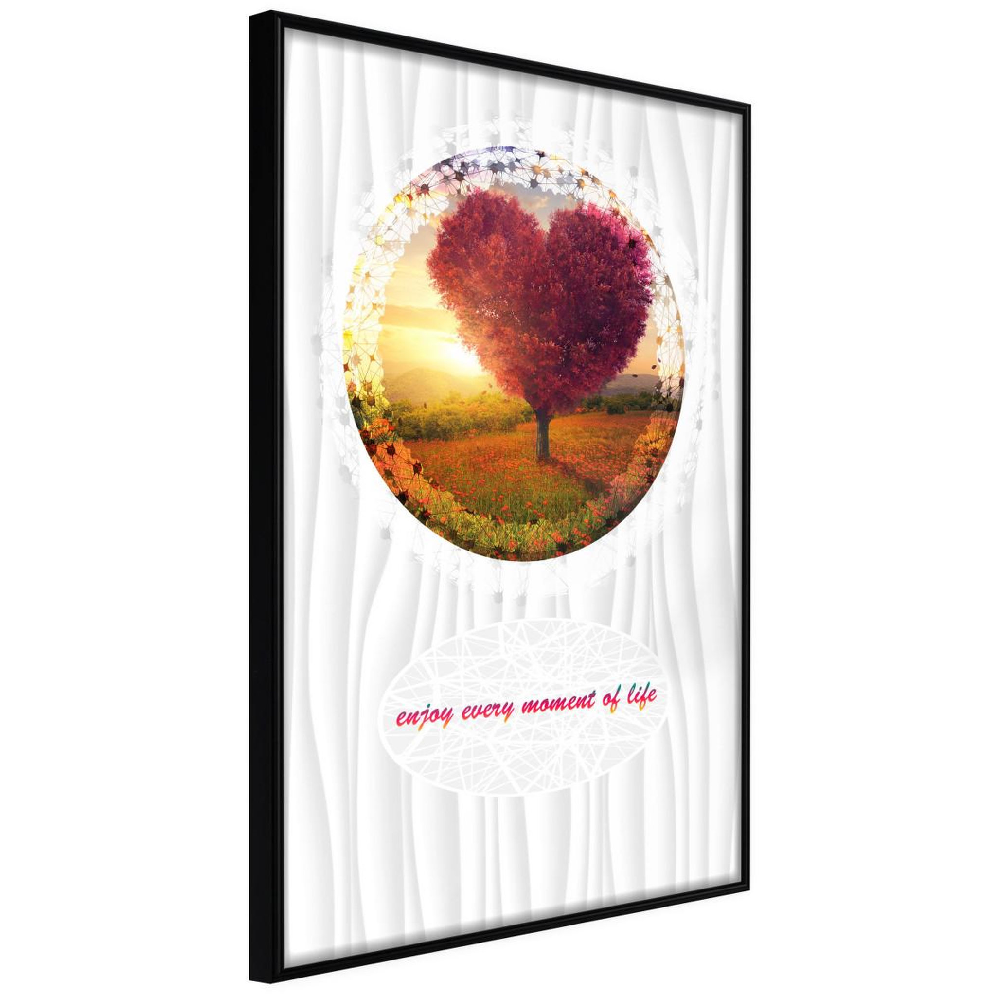 Paris Prix Affiche murale encadrée  heart tree ii. Coloris disponibles : Noir, Jaune