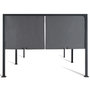 Voir la diapositive 5 : ID MARKET Pergola coulissante 2 pans 3x6 M belvédère de jardin toile gris anthracite