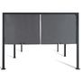 Voir la diapositive 5 : ID MARKET Pergola coulissante 2 pans 3x6 M belvédère de jardin toile gris anthracite