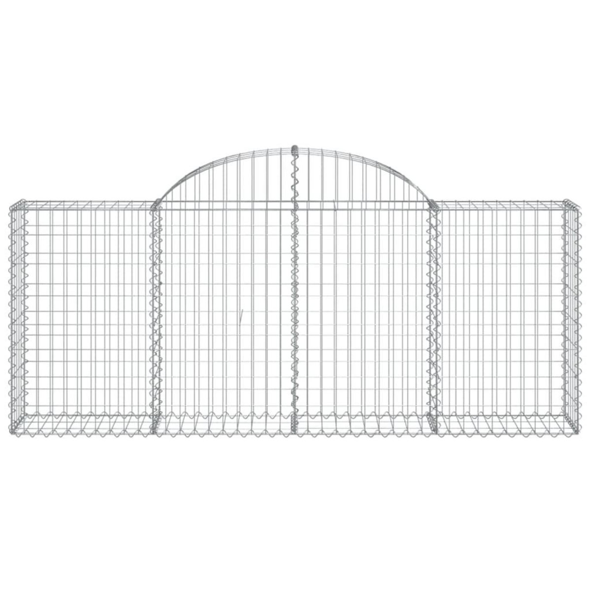 VIDAXL Paniers a gabions arques 7 pcs 200x30x80/100 cm Fer galvanise
