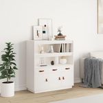 VIDAXL Buffet haut Blanc 100x40x108,5 cm Bois massif de pin
