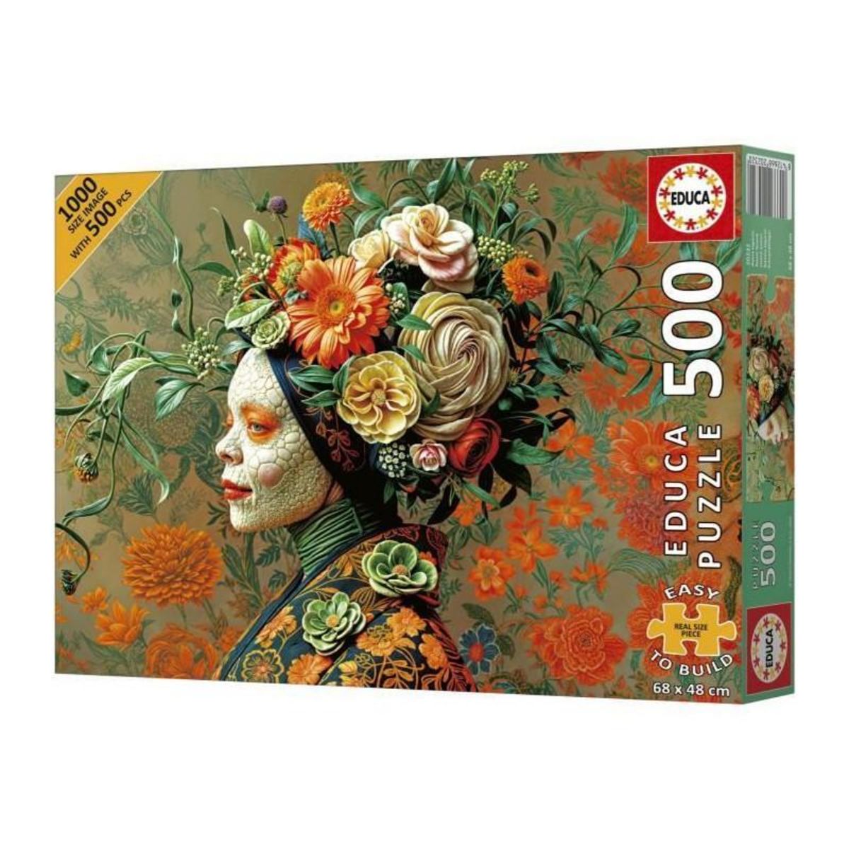 EDUCA Puzzle - EDUCA - Reine Lézard - 500 pieces - Animaux - 68 x 48 cm - a partir de 10 ans