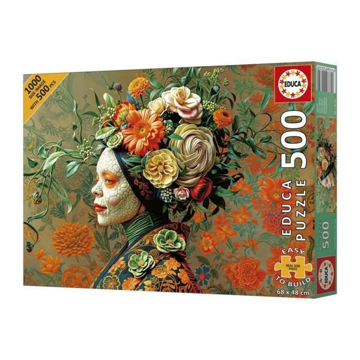 EDUCA Puzzle - EDUCA - Reine Lézard - 500 pieces - Animaux - 68 x 48 cm - a partir de 10 ans