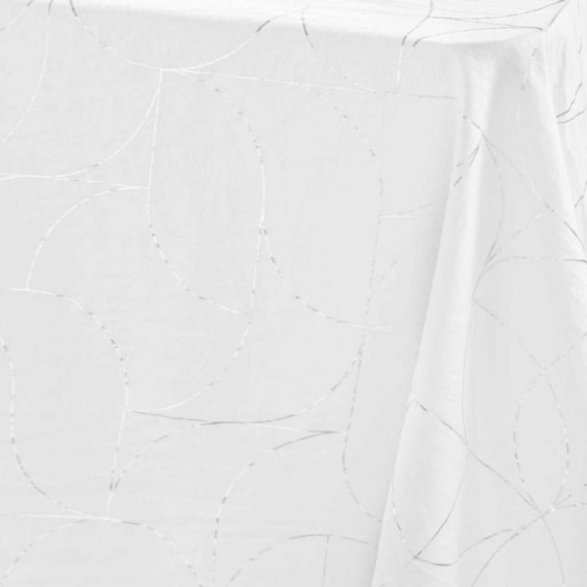 Paris Prix Nappe Antitache  Louxor  140x240cm Blanc & Argent
