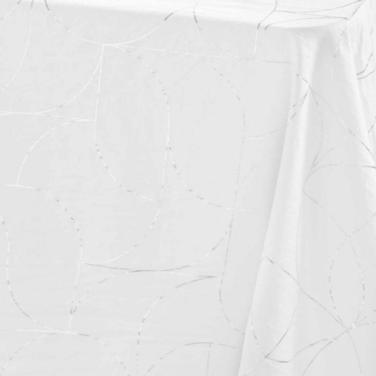 Paris Prix Nappe Antitache  Louxor  140x240cm Blanc & Argent